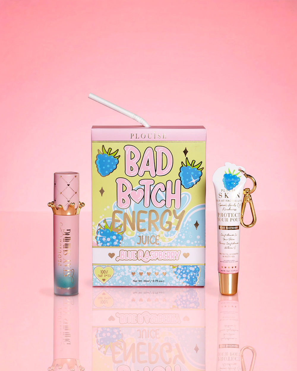 Bad Bitch Energy Lippenpflege- und Lippenöl-Duo – Blaue Himbeere