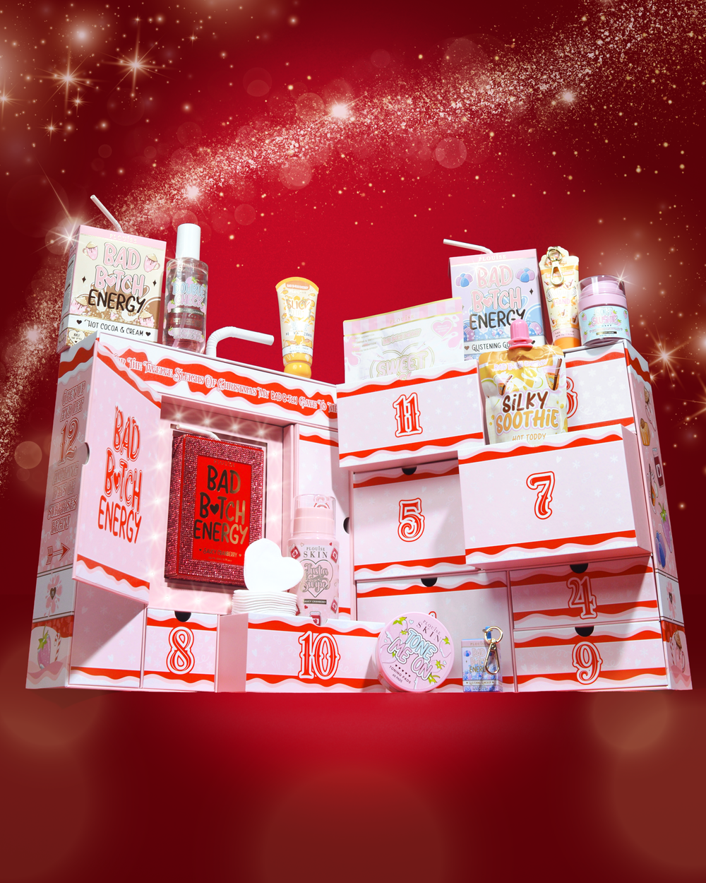12 Weihnachtsschlitten Bad Bitch Skincare Adventskalender 2025
