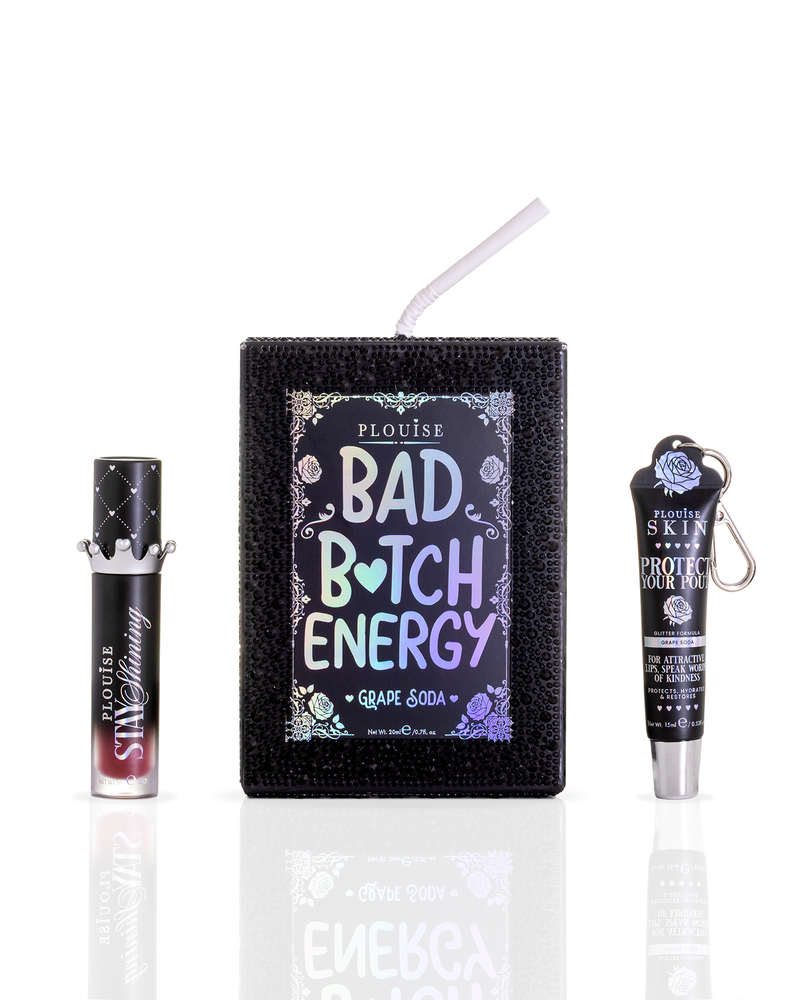Dúo de acondicionador y aceite para labios Halloween Crystal Bad Bitch Energy