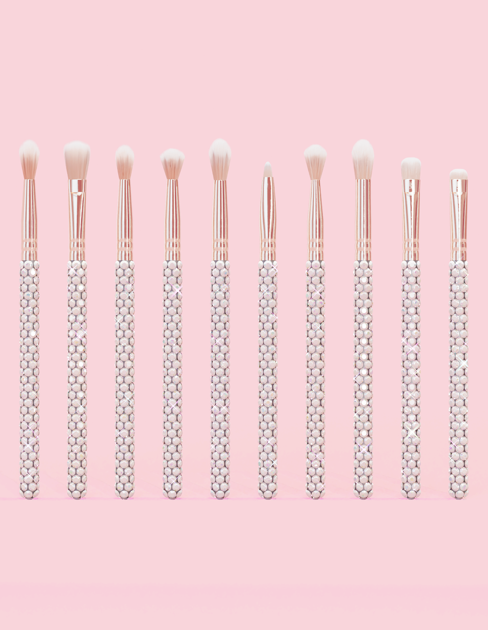 Paquete de brochas de maquillaje Crystal de 20 piezas