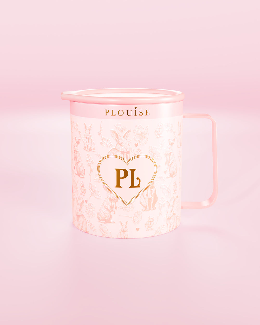 Taza vaso de acero inoxidable rosa P.Louise Hunny Bunny