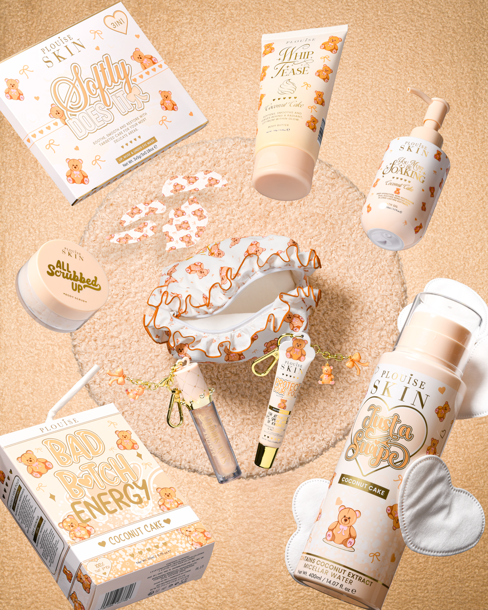 Set de cuidado corporal y bolso con estampado grande Teddy Touch - PRE-ORDEN