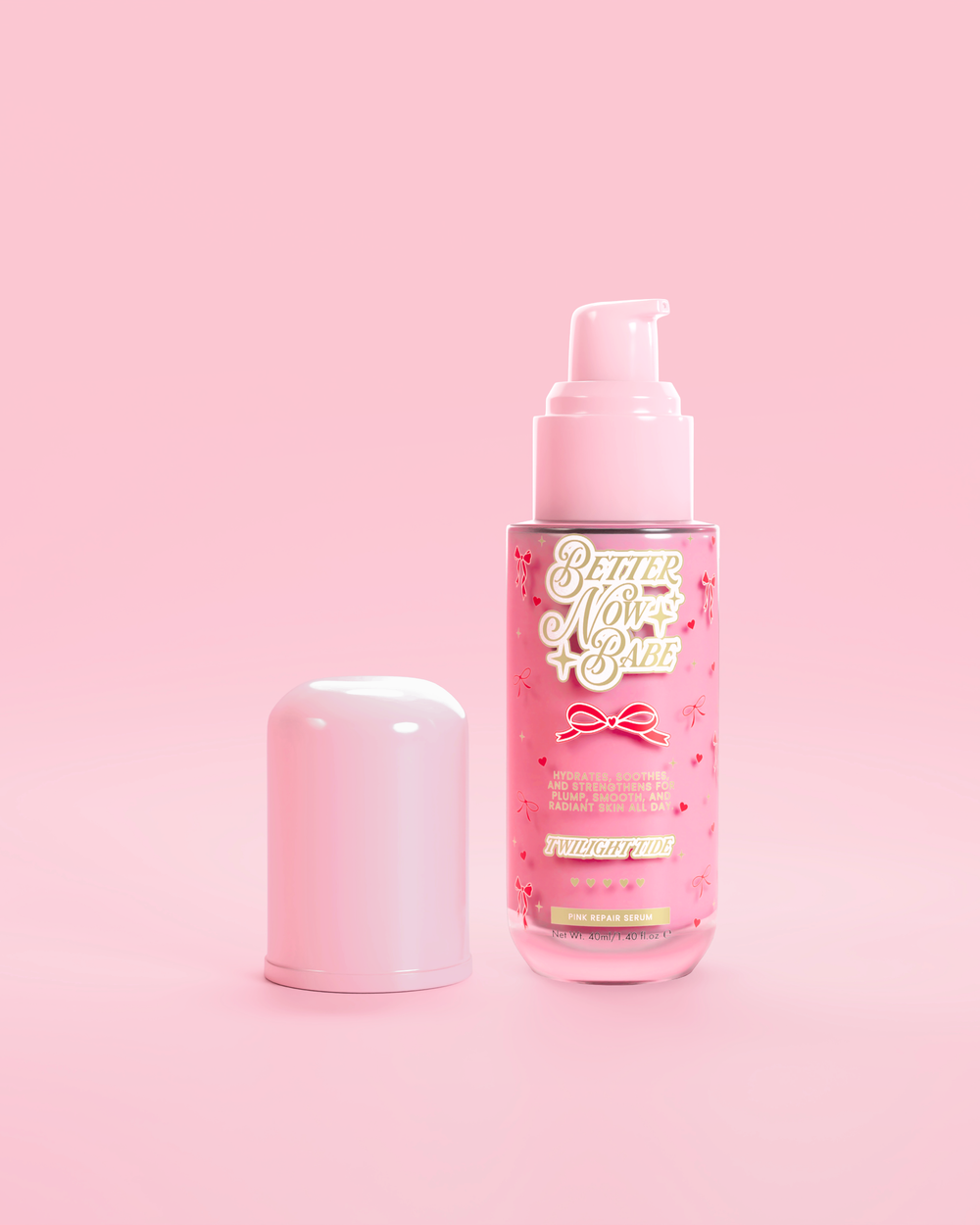 Kit de productos básicos para el cuidado de la piel y bolsa con lazo