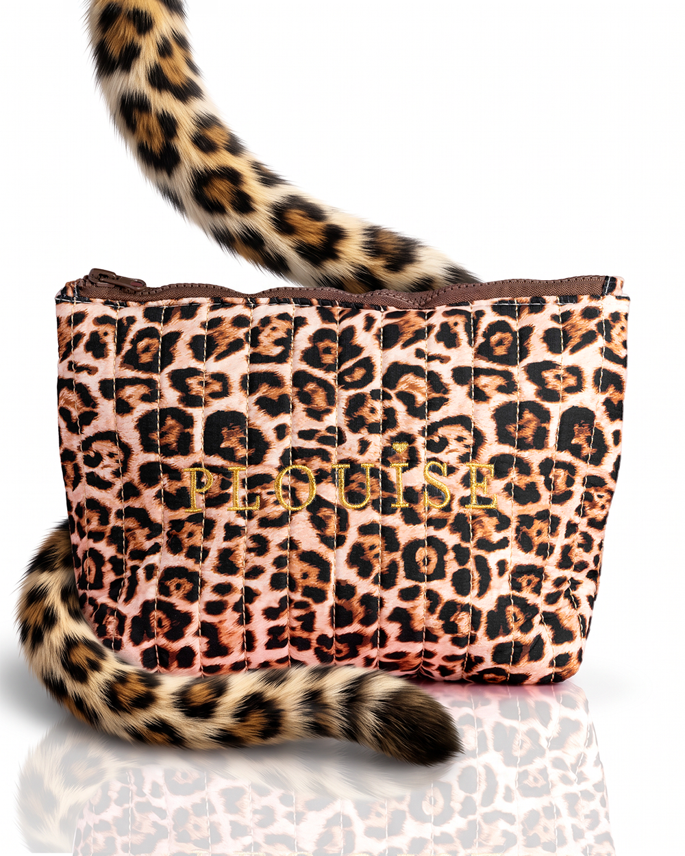 Cheetah Soft Savage Leopard Print Embroidered Makeup Bag