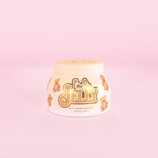 Dose mit P.Louise Coconut Cake I'm So Jelly Gelee-Make-up-Entferner vor einem rosa Hintergrund