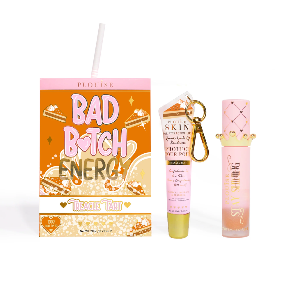 Bad Bitch Energy Lippenpflege- und Lippenöl-Duo – Erdbeere