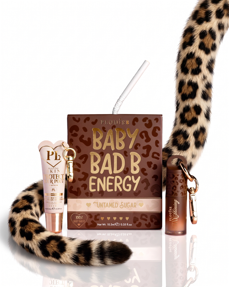 Cheetah Baby Bad B Mini Dúo de aceite y acondicionador de labios