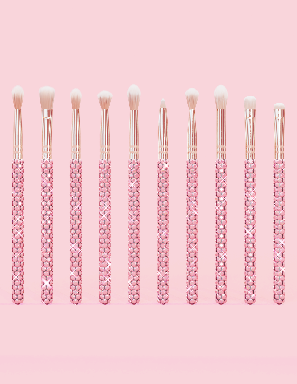 Paquete de brochas de maquillaje Crystal de 20 piezas