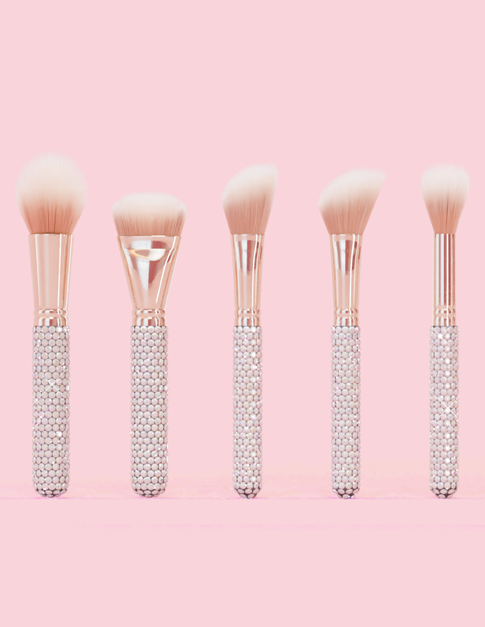 Crystal 20-teiliges Make-up-Pinselset für Augen und Gesicht