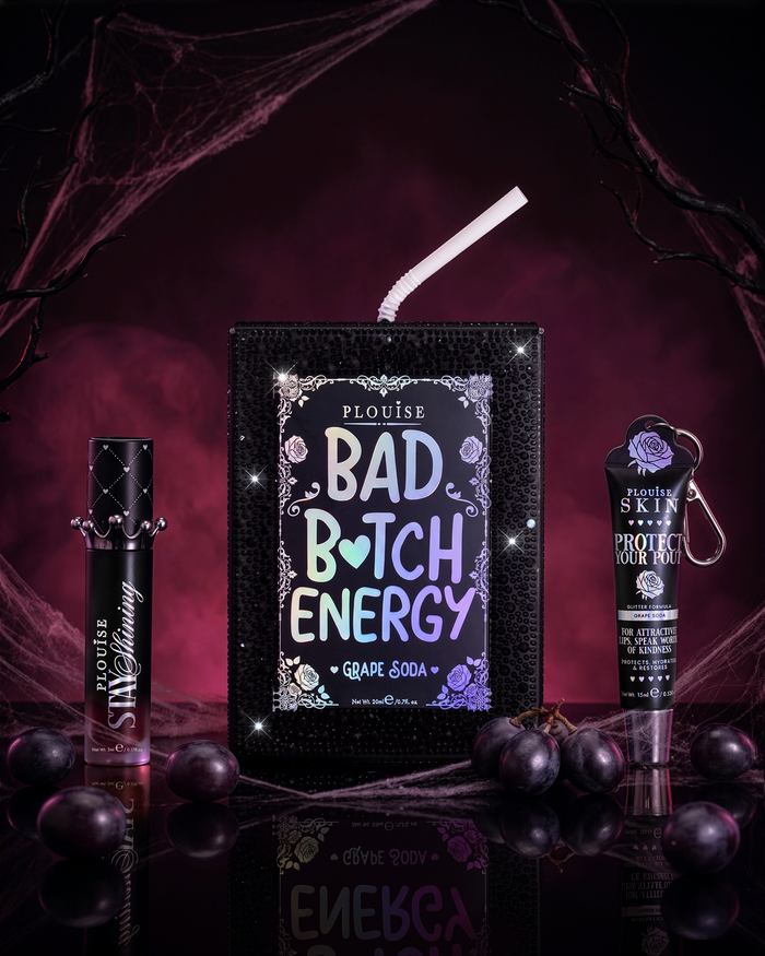 Dúo de acondicionador y aceite para labios Halloween Crystal Bad Bitch Energy