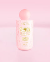Botella rosa de P.Louise Layers Of Love Milky Oil Body Emulsion con aroma a tarta de fresas