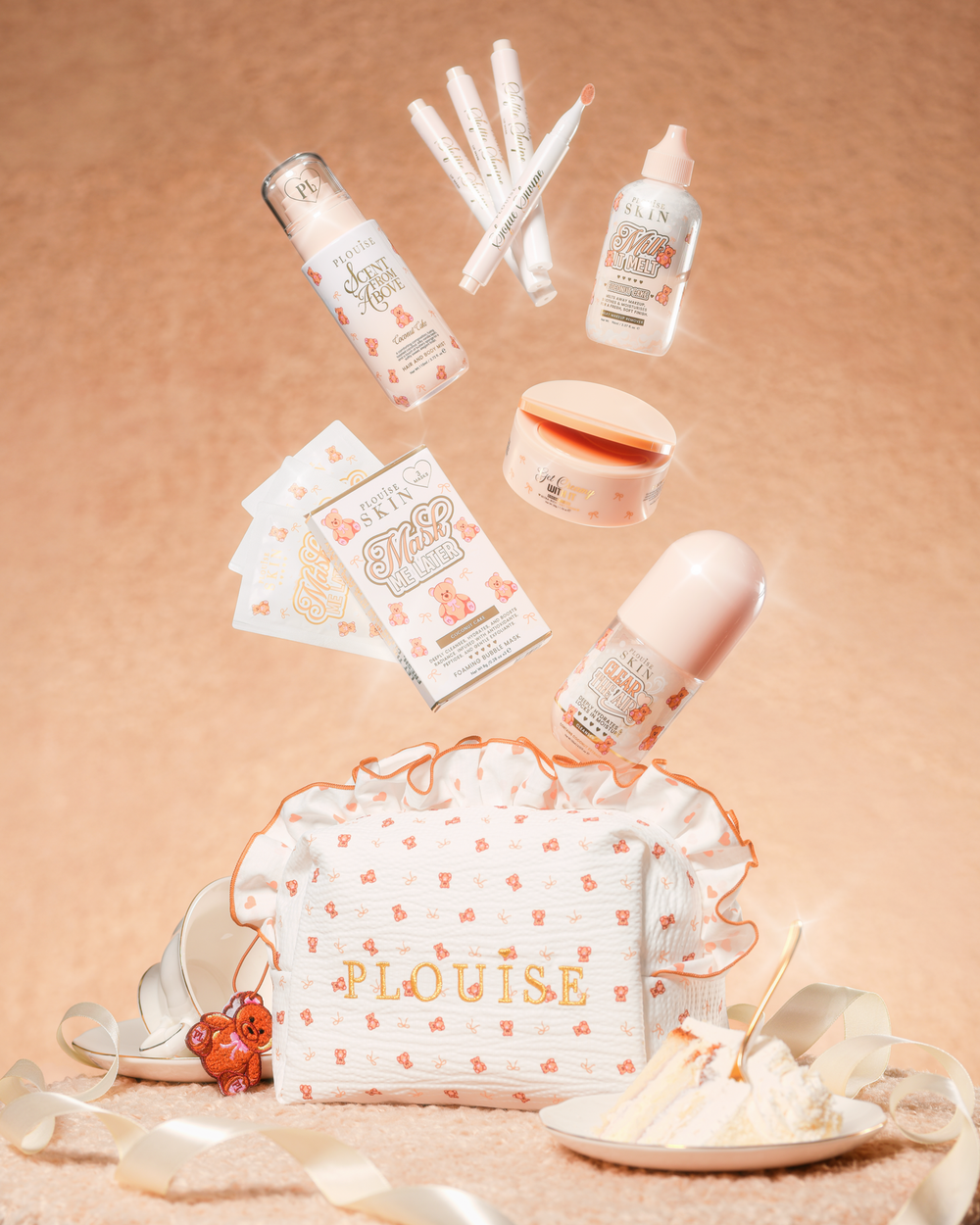 Set de cuidado de la piel y bolso con estampado pequeño Teddy Touch - PRE-ORDEN