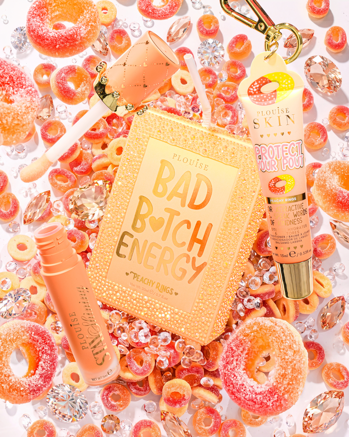 ‍Crystal Bad Bitch Energy Lip Duo Peachy Rings (100% off)