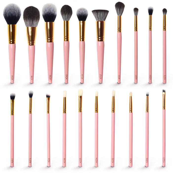 Juego de brochas de maquillaje facial completo de 20 piezas